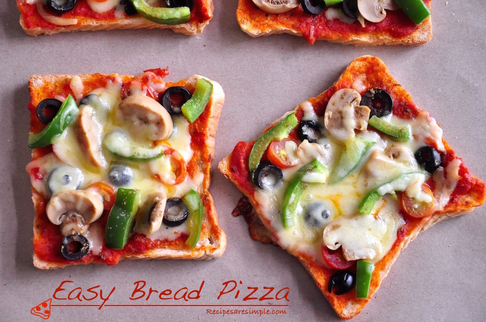 Easy Bread Pizza in Under 30 minutes