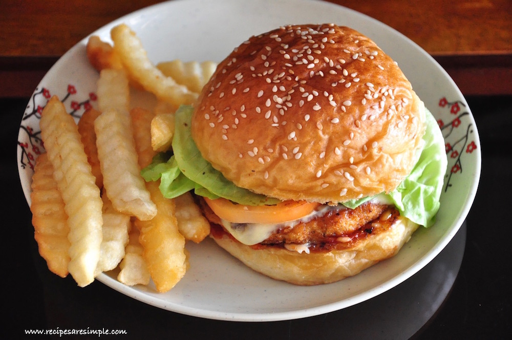 Bbq Chicken Burger with Homemade Barbecue Sauce