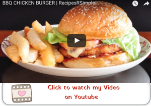 bbq chicken burger youtube video 300x210 Bbq Chicken Burger with Homemade Barbecue Sauce