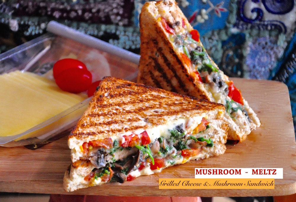 Mushroom Melts Sandwich | Grilled Cheese Mushroom