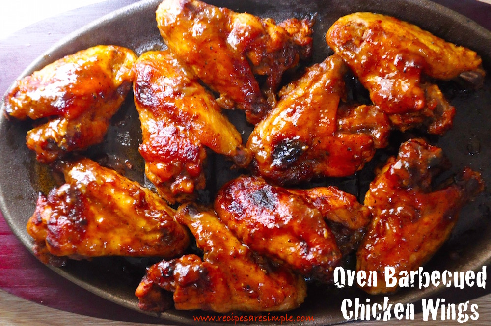 Oven Barbecued Chicken Wings