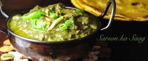 Makki ki Roti Sarson ka Saag | Punjabi Maize Flour Flatbread and Mixed Greens