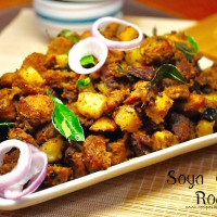 soya chunks roast  200x200 Vegetarian and Egg Recipes