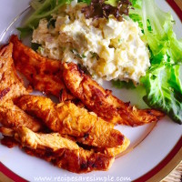 smoky grilled chicken tenders with potato salad meal 200x200 Delicious Chicken Recipes