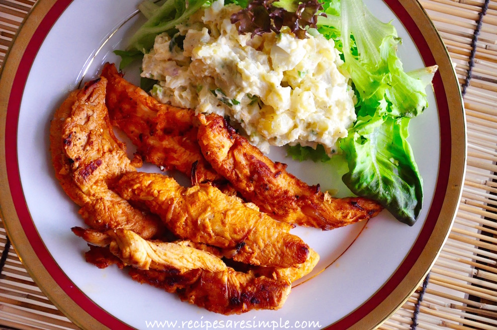 Smoky Grilled Chicken Tenders with Potato Salad |Quick Meals