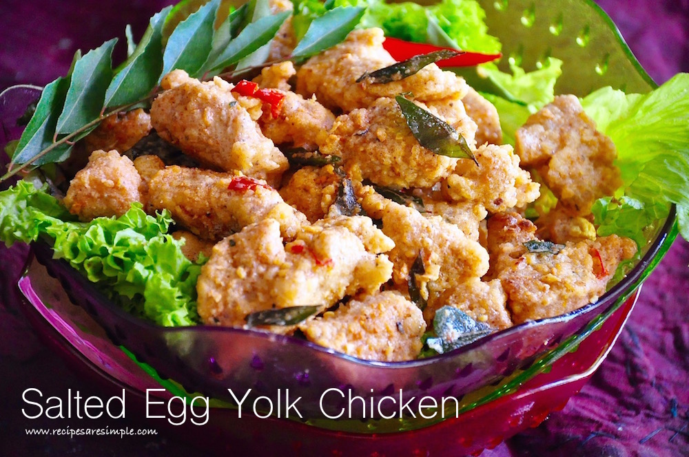 Salted Egg Yolk Chicken | Batter Fried Chicken in Egg Yolk Sauce