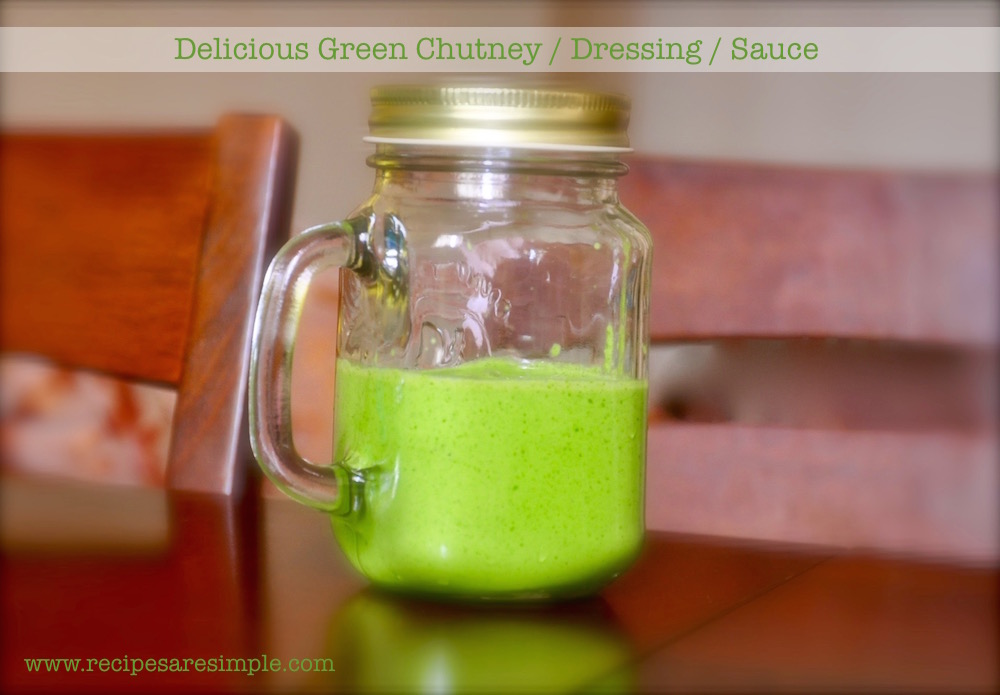 delicious green chutney Delicious Green Chutney | Green Coriander Dressing