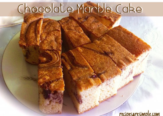 Simple Chocolate Marble Cake