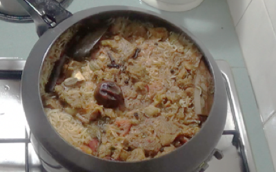 after cooking 10 minutes Mutton Kabsa | Arabian Rice with Mutton/Lamb