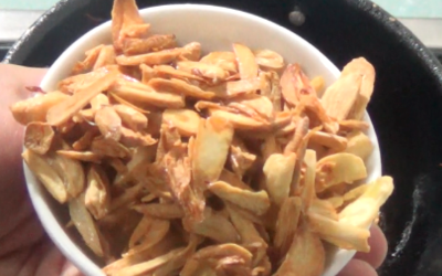 fried garlic flakes Mutton Kabsa | Arabian Rice with Mutton/Lamb