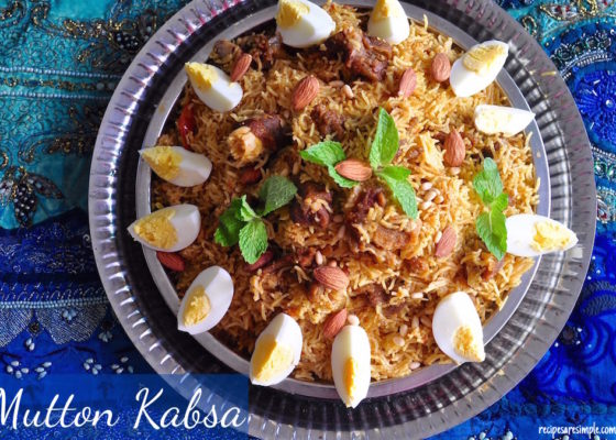 Mutton Kabsa | Arabian Rice with Mutton/Lamb