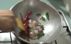 varutharacha kadala curry saute 2 300x188 Varutharacha Kadala Curry  |  Black Chickpeas Curry with Ground Roasted Coconut