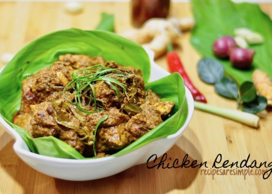 Chicken Rendang | Dry Caramelized Coconut Chicken Curry