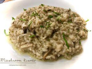 mushroom risotto