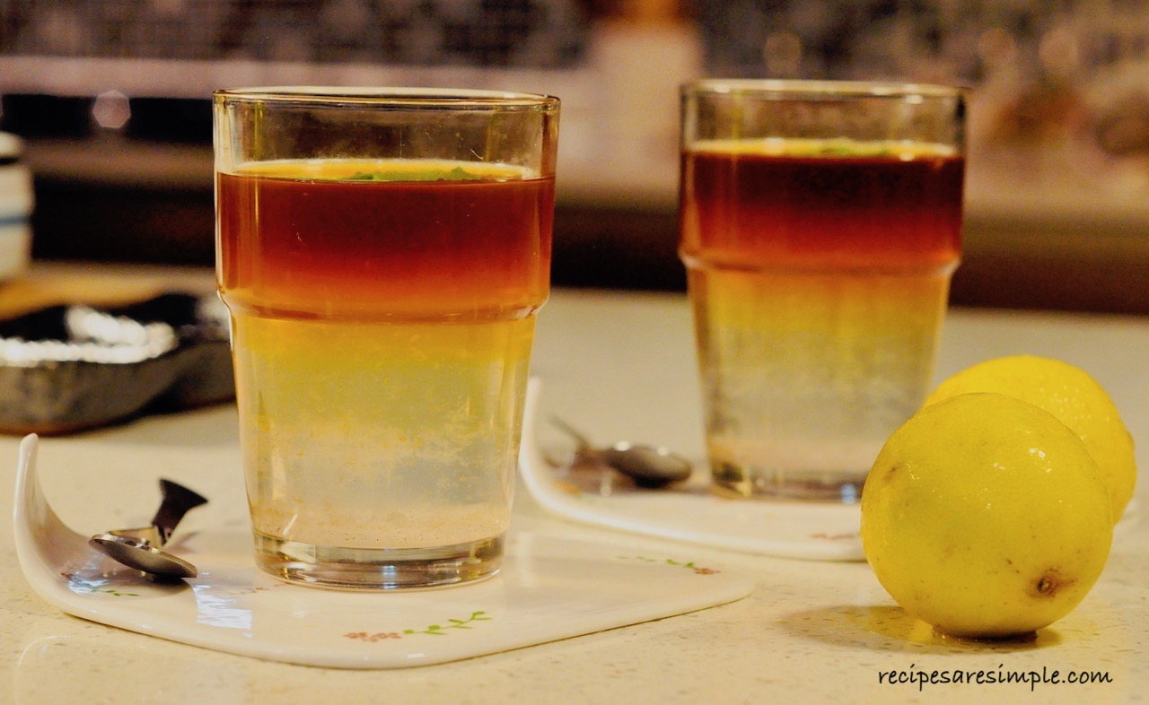 how to make two layer tea lemon tea Two Layer Tea   Malabar Lemon Tea