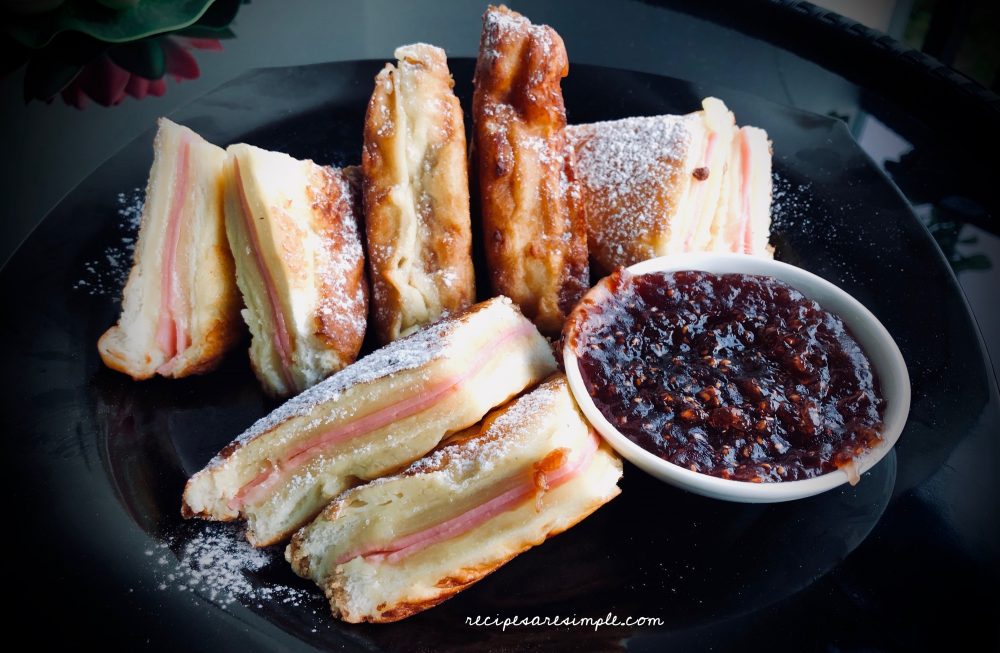 the monte cristo recipe  1000x653 Monte Cristo Sandwich (Batter Fried Ham and Cheese Sandwich)