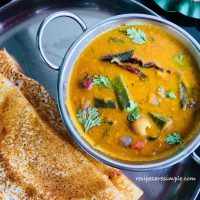 kerala sambar recipe 200x200 Varutharacha Sambar   South Indian Vegetable and Lentil Potage
