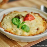 Cheesy Baked Rice with Chicken