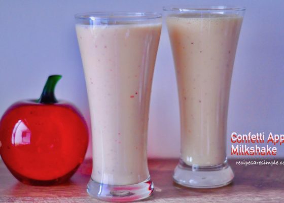 Custard Milkshake with Apple – ( Confetti Apple Shake )