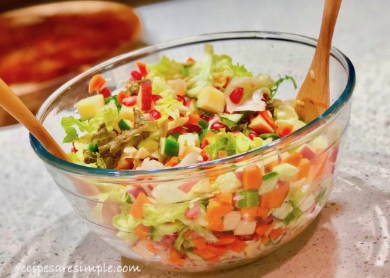 Easy Chopped Salad to Serve with Salmon
