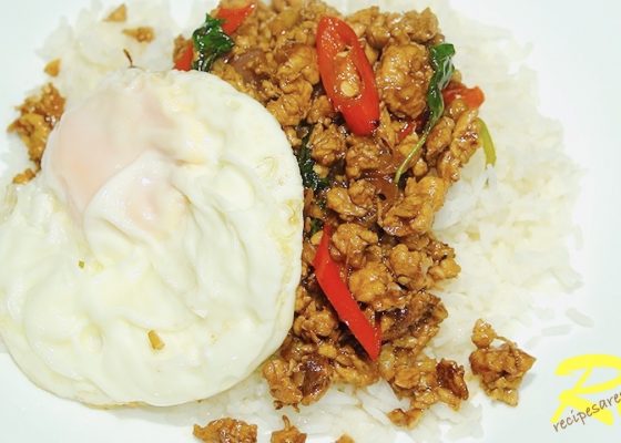 Thai Basil Chicken Stir Fry with Rice