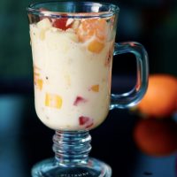 fruit salad with custard powder