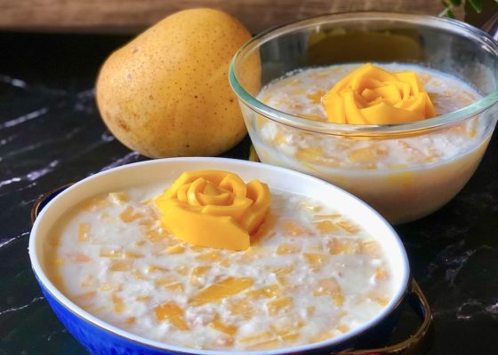Mango and Tender Coconut Pudding