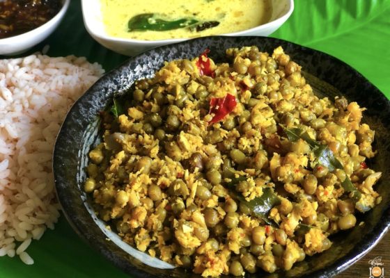 Cherupayar Thoran (Easy Mung Bean / Green Gram Stir fry with Coconut)