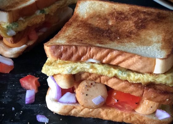 Double Decker Breakfast Sandwich