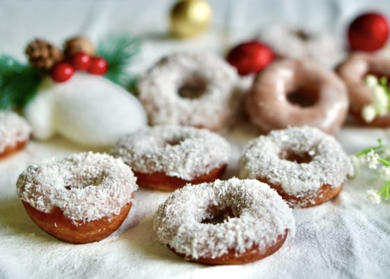 Festive Coconut Doughnuts – Christmas 2021 Special