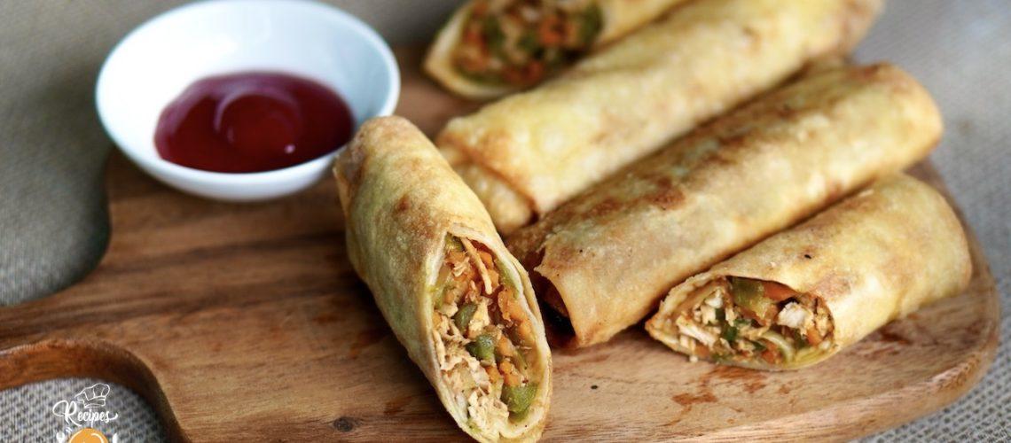 Chicken and Vegetable Spring Rolls - Recipes are Simple