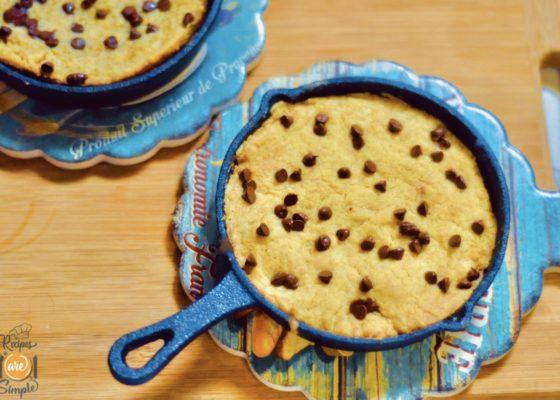 Chocolate Chip Skillet Cookies (Soft and Chewy)