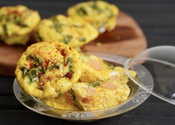 Breakfast Egg Bites (Sausage and Spinach)