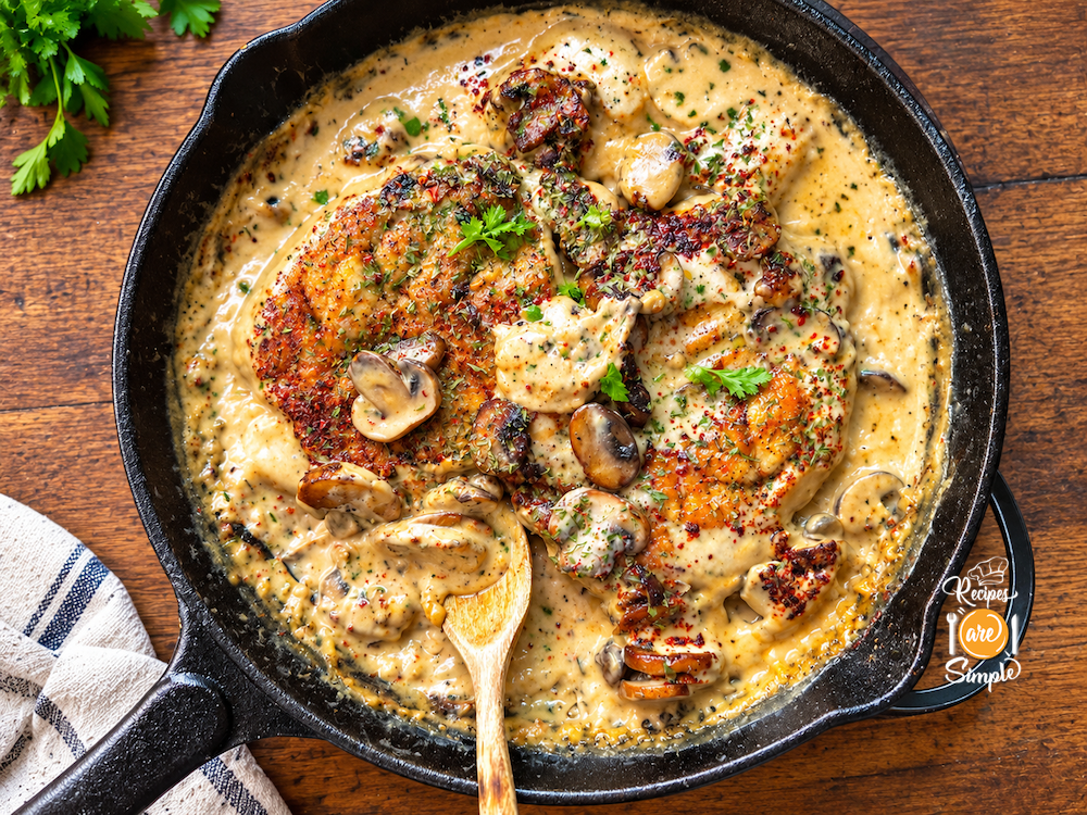 Rustic Creamy Mushroom Chicken Skillet